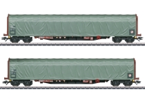 Märklin 47114 - H0 - 2-tlg. Set Schiebeplanenwagen, DSB, Ep. V